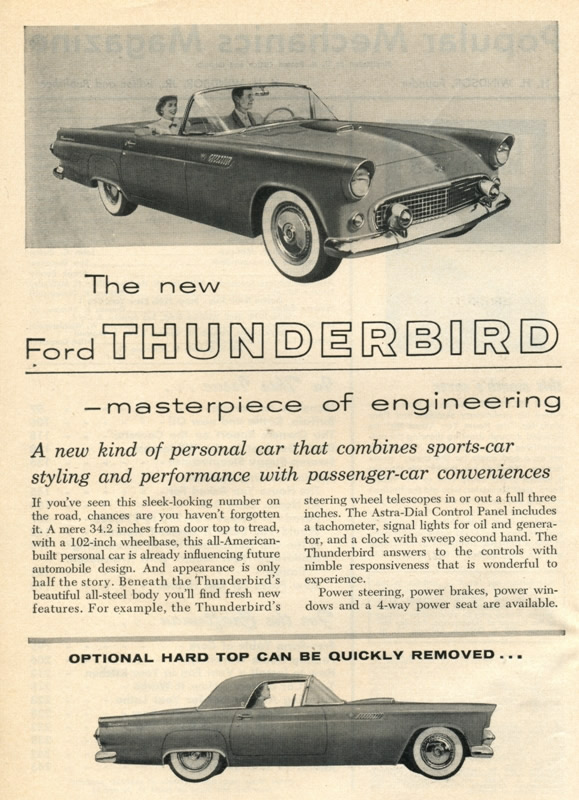 1955 Ford thunderbird specs